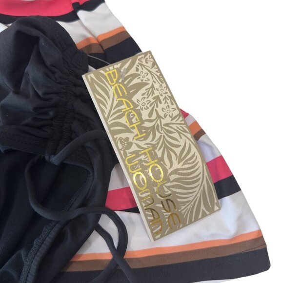 Beach House Woman 22W Striped Padded Tankini Top & Black Bottoms Swim Set NWT - Picture 11 of 15